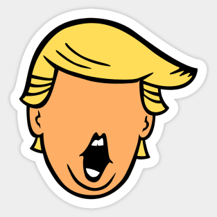 Trump Face Caricature Sticker